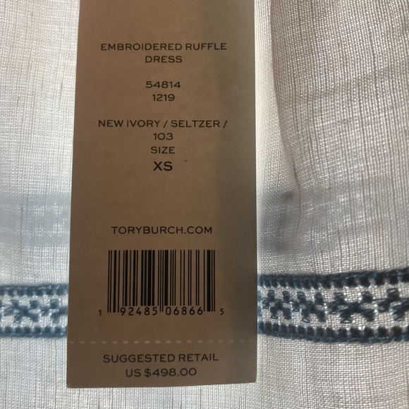 ✨NEW✨ Tory Burch NWT Ivory Dress Size XSmall - Picture 6 of 8